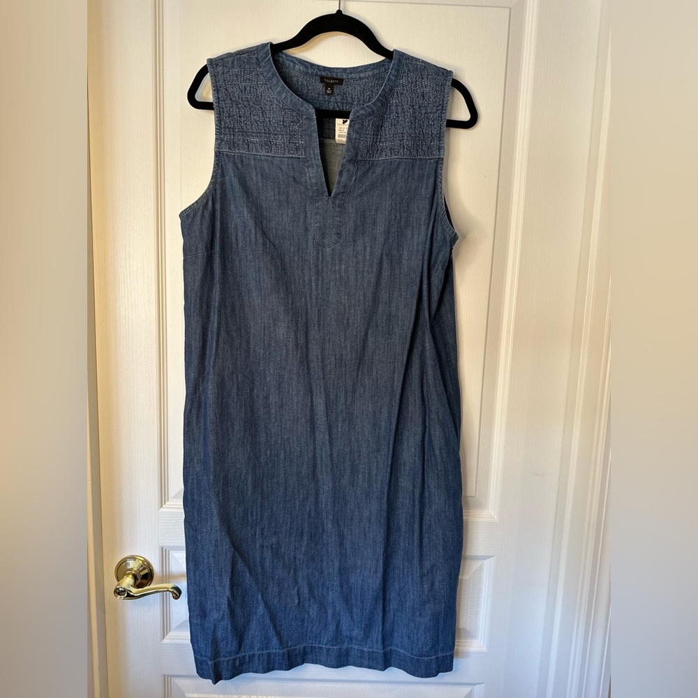 Talbots Blue Denim Midi Dress